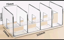 离草透明书立架子桌面书架 书夹桌上书架置物架书架四联书立隔书架立架书挡亚克力 2个装 实拍图