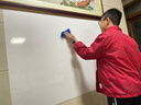 得力（deli）软白板不伤墙全覆背胶可移除办公会议教学写字板家用可擦儿童涂鸦墙纸90*120cm白色 实拍图