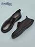 金利来（Goldlion）男鞋男士休闲鞋时尚商务舒适套脚休闲皮鞋G506310110AAB黑-41码 实拍图