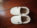 京东京造【厚底防滑】棉拖鞋男士冬季室内居家毛拖保暖全包冬日白38-39 实拍图