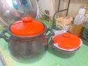 康舒（KANGSHU） 大容量砂锅炖锅家用耐高温陶土沙锅明火燃气陶土煲煮粥煲石锅 橙4.5L+1.1L(4-6人)破损补发 实拍图