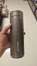 希诺（heenoor）保温杯男大容量不锈钢水杯办公车载便携茶杯子XN-7602灰色 550mL 实拍图