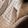无印良品（MUJI）[自营限定款]女士无侧缝 双层纱织睡衣  软棉棉内衣 粉色格纹 XL 实拍图