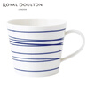 Royal Doulton英国皇家道尔顿陶瓷马克杯咖啡杯创意笔触蓝白太平洋北欧简约 划线 实拍图