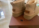 骆驼（CAMEL）小暖阳雪地靴女厚绒增高保暖靴 L25W275051 驼色(反绒面) 38 实拍图
