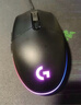 罗技（G）G102第二代游戏鼠标 RGB流光灯效鼠标 轻量化  游戏级8000DPI传感器 黑色 200-8000DPI 实拍图