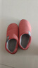 回力纯色全包棉鞋情侣室内外防滑保暖棉拖鞋HLX0233红色36-37码 实拍图