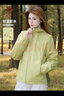 骆驼（CAMEL）薄绒风衣女户外防泼水修身梭织外套 J23CAYL6066 青果绿 L 实拍图