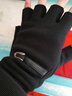 南极人半指手套男士冬季保暖开车加绒防风半截露指手套男N2E8X88571 黑 实拍图