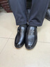 蜻蜓牌【100%全牛皮】男士皮鞋商务休闲真皮防滑软底软面中老年爸爸鞋真皮透气套脚舒适耐磨真皮百搭鞋子 黑色 40 实拍图