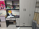 富凯上诺书桌实木桌柜一体家用电脑桌书柜组合书桌学习桌卧室写字台 实木灰1.8三门带抽衣柜＋书桌 实拍图