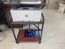 逸朗德放打印机置物架落地放置柜搁物架子可移动办公室桌边电脑主机托架 G316深胡桃+黑双层55*40*65CM 实拍图