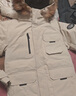 京东京造【进口极寒95鹅绒服】羽绒服男外套女冬季新款中长款 燕麦卡 M 实拍图