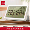 得力（deli）【超级爆款】室内温湿度计表LCD电子精准温湿度计婴儿房室内办公用品儿童老人白色 实拍图