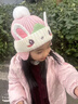 牧萌儿童帽子秋冬季护耳男女童保暖毛线针织帽宝宝学生时尚童帽 粉色 实拍图