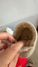 兔兔大文新生婴儿棉鞋子0-1岁秋冬季软底毛毛鞋6-12个月宝宝保暖脚套步前 双面可穿（咖啡色） 1双 均码 建议0-12个月（内长12CM） 实拍图
