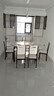沐晨岩板餐桌实木可伸缩折叠圆餐桌椅组合现代简约小户型餐厅吃饭桌子 4实木轨道-12MM岩板餐桌【木椅】 1.35m一桌六椅 实拍图