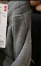 优衣库男装女装HEATTECH仿羊羔绒运动长裤保暖抓绒加绒裤子469966 07 青灰色 L /175/88A 实拍图