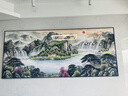 宜巢新中式客厅装饰画沙发背景墙壁画字画横幅大气山水挂画 01款家和 【镶钻】140*60CM立体加钻画 实拍图