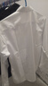 罗蒙（ROMON）【桑蚕丝免烫】长袖衬衫男士白衬衫修身衬衣商务职业男装白色41 实拍图