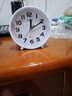 老人大字钟桌面摆放时钟表盘清晰床头学生儿童台式2024最新款闹钟 8016圆形蓝色(净音扫秒） 实拍图