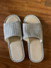回力拖鞋男女款亚麻凉拖情侣居家休闲轻盈透气吸汗厚底耐磨地板拖 经典网格款HL1036浅灰色42码一43码 实拍图