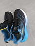 李宁热卖男童运动鞋防滑秋冬季皮面加绒儿童运动鞋中童男孩跑步鞋女童男 8002黑蓝 加绒 30 码内长19cm 实拍图