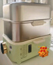 美的（Midea）锁嫩舱mini电蒸锅 多功能家用电锅蒸包子锅电热锅煮蛋器蒸炖锅0涂层不锈钢双层蒸笼ZGC2818X99 实拍图