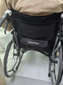 鱼跃(yuwell)手动轮椅车H065C老人医用折叠轮椅铝合金加强承重加座宽 实拍图