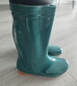 百舸 雨鞋女款 中筒牛筋防水防滑耐酸碱农场劳保雨靴 墨绿色 38码  实拍图