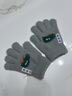 爱宝适婴儿手套冬季1-3岁宝宝全指保暖针织儿童五指手套 灰汽车T056 实拍图