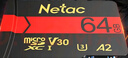 朗科（Netac）64GB TF（MicroSD）存储卡 U3 A2 V30 4K 超高速版 适用于大疆运动相机gopro内存卡 读速170MB/s 实拍图