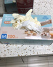 英科医疗（INTCO）一次性手套乳胶手套100只中码食品级厨房家务清洁日常检查医生用 实拍图