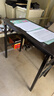 可折叠电脑桌学生书桌家用卧室简易台式小型出租屋学习写字办公桌 黑胡桃色黑架80*40*75单层加杠 实拍图
