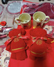 洁丽雅（grace）结婚毛巾一对纯棉婚庆回礼喜庆红色面巾大红喜A类全棉伴手礼 喜庆刺绣毛巾（囍）2条装 实拍图