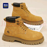 海澜之家HLA情侣靴复古潮流大黄靴男舒适秋冬马丁靴子男 T249土黄色42 实拍图