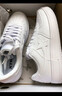 特步男鞋运动鞋空军一号情侣板鞋百搭休闲鞋时尚耐磨防滑运动鞋潮板鞋 新白色【女款新版】 39 实拍图