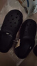 俞兆林（YUZHAOLIN）洞洞鞋女沙滩鞋EVA厚底增高凉拖鞋外穿 YY310 黑色  37-38 实拍图