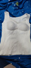 猫人女士保暖背心女桑蚕丝内衣罗纹蕾丝秋冬带胸垫吊带免穿文胸白色M 实拍图