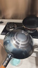 荣事达（Royalstar）章丘手工锻打铁锅老式炒锅圆底无涂层不粘炒菜锅燃气灶带盖32cm 实拍图