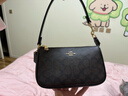 COACH蔻驰女包官方授权休闲简约女士单肩手提包情人节礼物 胡桃木色/黑色CW426IMXAQ 实拍图