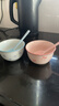 【天天低价】新款釉下彩陶瓷碗餐具套装少女心ins风陶瓷碗勺 【99%人选择】梦幻粉蓝两碗两勺 实拍图