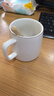 传旗陶瓷马克杯带勺盖咖啡杯牛奶杯早餐杯办公杯男女茶杯描金白400ml 实拍图