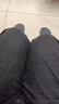 罗蒙（ROMON）男士牛仔裤男秋冬商务休闲裤男弹力直筒男裤厚款深档直筒长裤高腰 深蓝+浅蓝【春秋】 厚款 32 【腰围2尺5建议125-135斤】 实拍图
