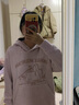 森马（Semir）史努比系列卫衣女中长款假两件图案冬oversize摇粒绒连帽衣服 橡皮粉61214（特宽松款介意可拍小一码） M 实拍图