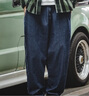 马登工装美式休闲丹宁哈伦牛仔裤宽松萝卜束脚灯笼锥形裤子男秋 牛仔蓝 2XL 实拍图