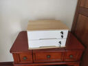 实木桌面收纳盒抽屉式办公桌上整理箱多层杂物储物柜木质盒子带锁 原木加白色2层【全锁】 实拍图