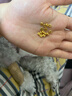 御邪足金999光面算盘珠隔断珠黄金垫片DIY手串手链金配饰 算盘珠:约0.03g（预售） 实拍图