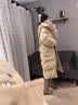 蝶娇诺（DIEJIAONUO）过膝羽绒棉服女装2026年秋冬季新款韩版加厚面包服棉袄外套中长款 卡其【帽子可拆】 M 实拍图