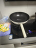 三禾微纳无涂层不粘炒锅不锈钢炒菜锅无油烟含钛锅具32cm雾月白配钢铲 实拍图
